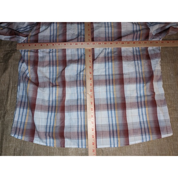 Rustler by Wrangler Men’s Xl plaid pearl snap - Picture 4 of 7